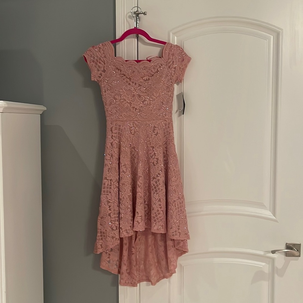 Pink long spraky dress